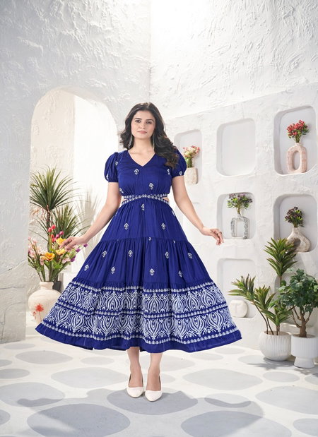 Izna Cotton Long Western Dress Collections Exporters In India